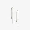 Aria - 18Ct Gold, 0.08Ct Drilled Diamond Threader Earrings (Pair)^The Alkemistry Online