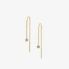 Aria - 18Ct Gold, 0.08Ct Drilled Diamond Threader Earrings (Pair)^The Alkemistry Cheap