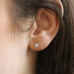 Aria - 18Ct Gold, 0.23Ct Drilled Diamond Studs (Pair)^The Alkemistry Store