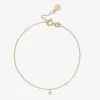 Aria - 18Ct Gold, 0.08Ct Drilled Diamond Bracelet^The Alkemistry Store