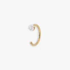 Aria - 18Ct Gold, Diamond Hoop Loop (Single)^The Alkemistry Cheap