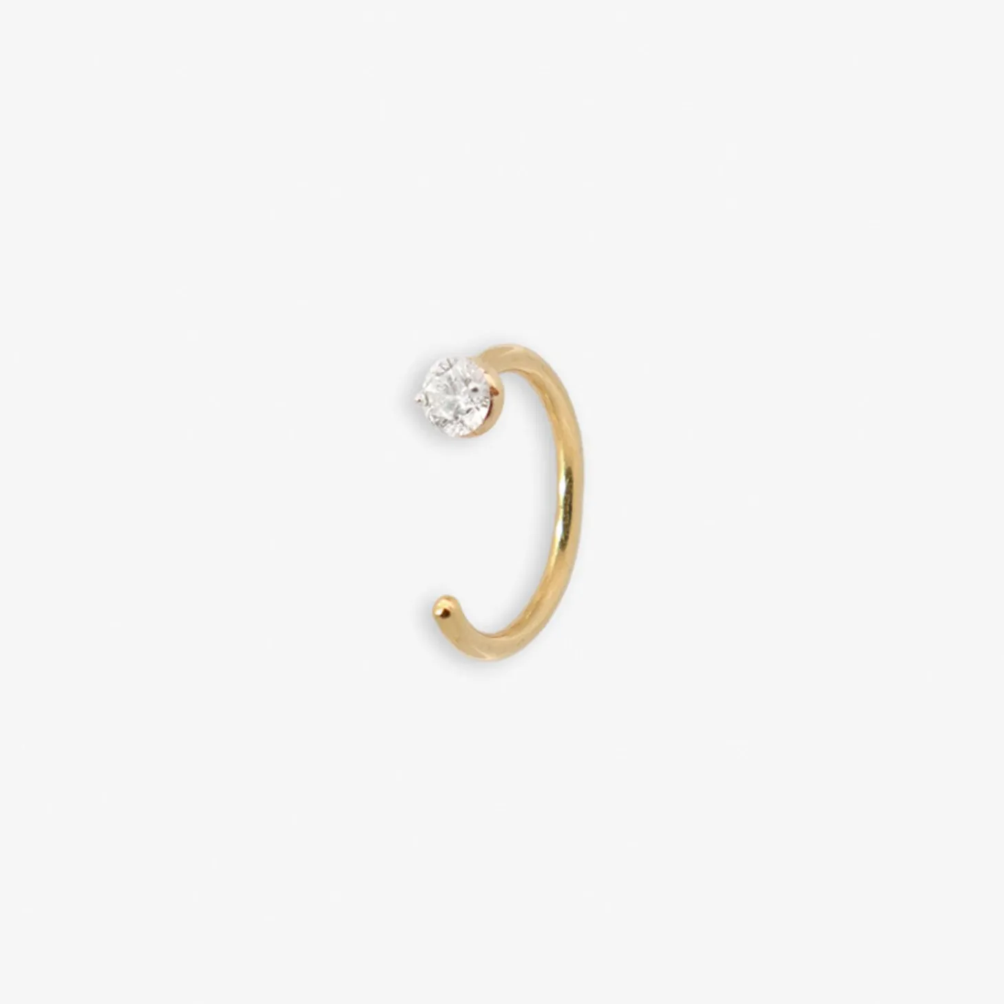 Aria - 18Ct Gold, Diamond Hoop Loop (Single)^The Alkemistry Cheap