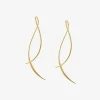 Aria - 18Ct Gold, Large Wave Threader Earrings (Pair)^The Alkemistry Cheap