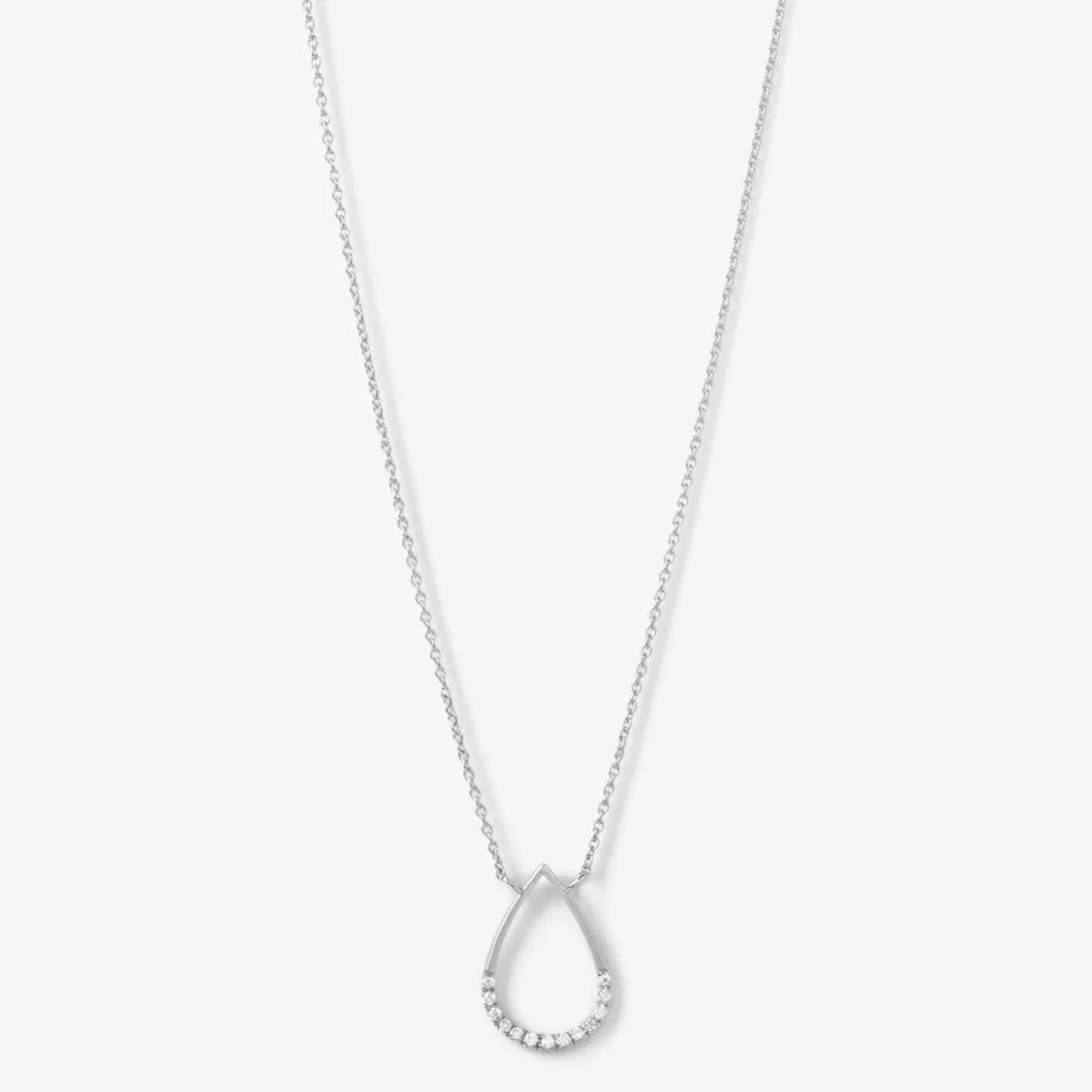 Aria - 18Ct Gold, Pave Diamond Pear Necklace^The Alkemistry Fashion