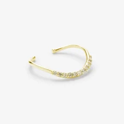 Aria - 18Ct Gold, Pave Diamond Ear Cuff (Single)^The Alkemistry Outlet