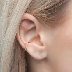 Aria - 18Ct Gold, Pave Diamond Ear Cuff (Single)^The Alkemistry Outlet