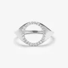 Aria - 18Ct Gold, Pave Diamond Circle Signet Ring^The Alkemistry Best