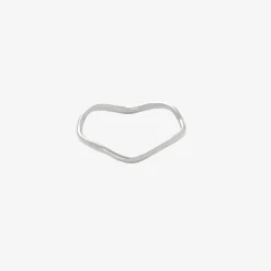 Aria - 18Ct Gold, Plain Gold Wave Ring^The Alkemistry Flash Sale