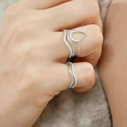 Aria - 18Ct Gold, Plain Gold Wave Pinky Ring^The Alkemistry Best Sale