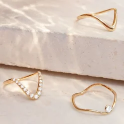Aria - 18Ct Gold, Plain Large Wave Ring^The Alkemistry Clearance