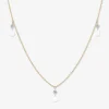 Aria - 18Ct Gold, Rose Cut & Brilliant Cut Diamond Triple Drop Necklace^The Alkemistry Clearance