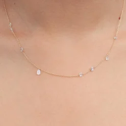 Aria - 18Ct Gold, Rose Cut Diamond Tennis Necklace^The Alkemistry Sale