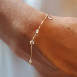 Aria - 18Ct Gold, Rose Cut Diamond Tennis Bracelet^The Alkemistry Flash Sale