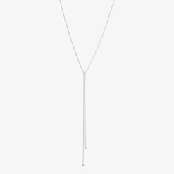 Aria - 18Ct Gold, Two Drilled Diamond Lariat Necklace^The Alkemistry Clearance