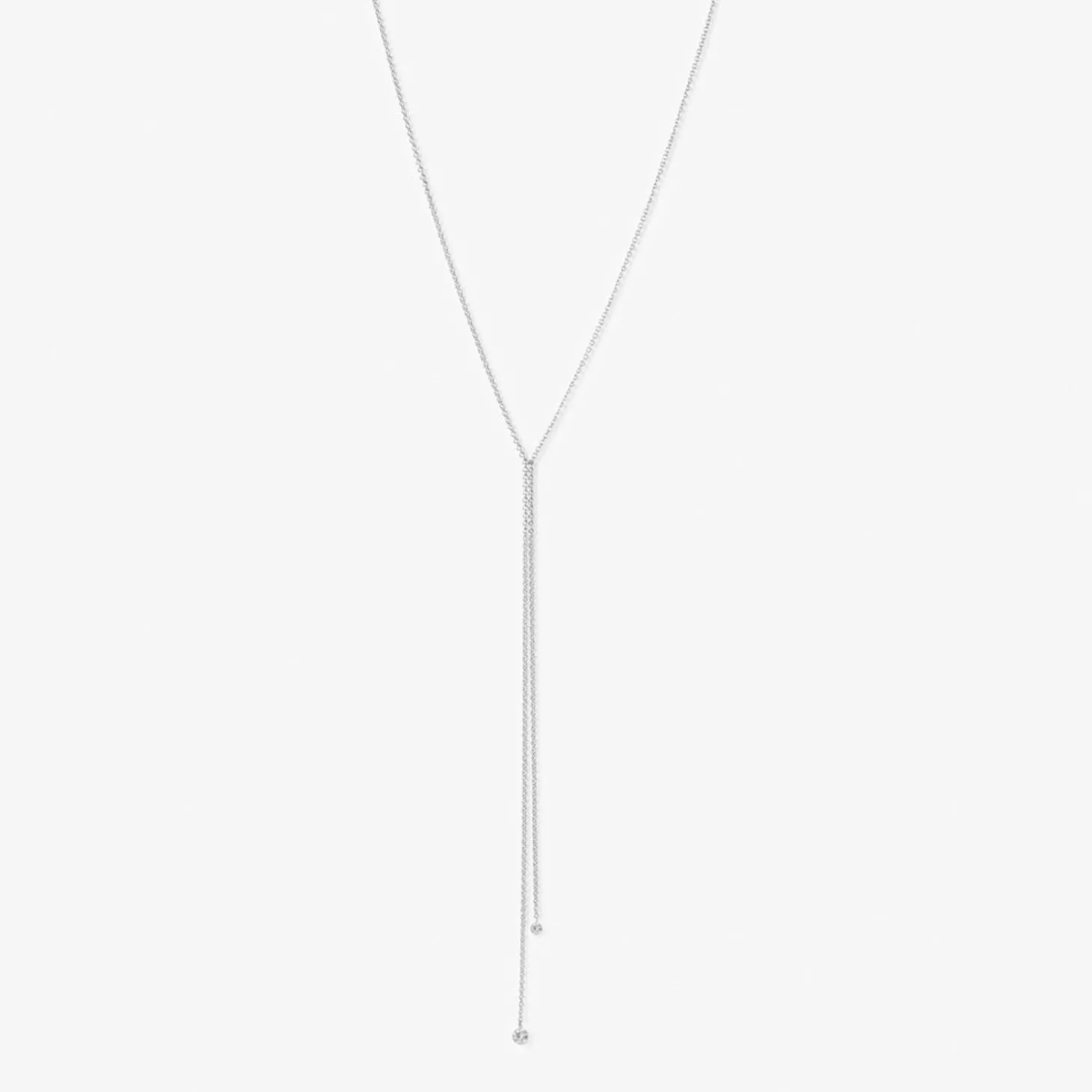 Aria - 18Ct Gold, Two Drilled Diamond Lariat Necklace^The Alkemistry Clearance