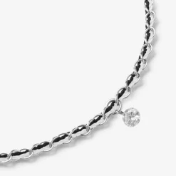 Auric - 18Ct Gold, Black & White Woven Chain Diamond Bracelet^The Alkemistry Hot