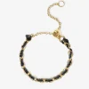 Auric - 18Ct Gold, Black Woven Chain Ring^The Alkemistry Sale