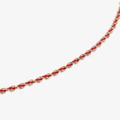 Auric - 18Ct Gold, 'Empowerment' Red Woven Chain Necklace^The Alkemistry Best Sale