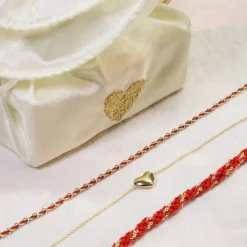 Auric - 18Ct Gold, 'Empowerment' Red Woven Chain Necklace^The Alkemistry Best Sale