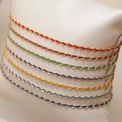 Auric - 18Ct Gold, 'Happiness' Amber Woven Chain Diamond Bracelet^The Alkemistry Discount