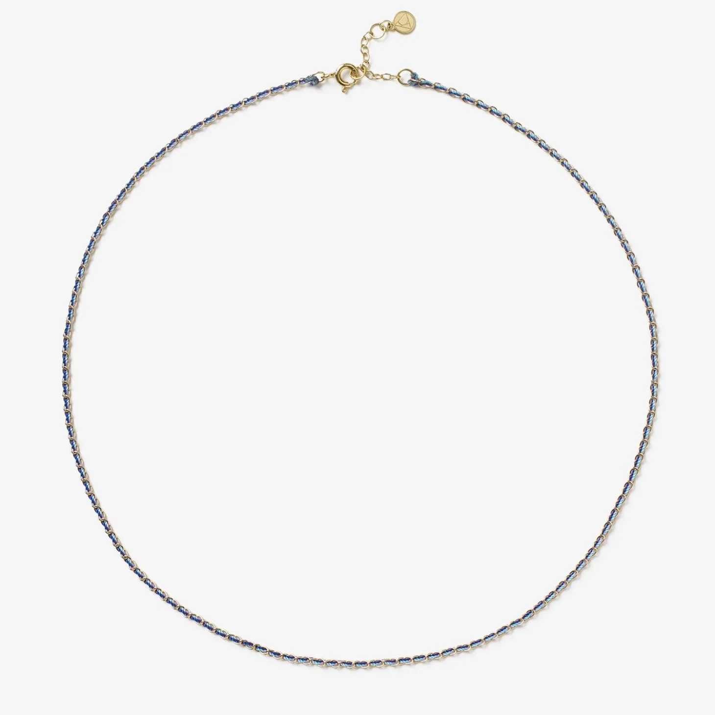 Auric - 18Ct Gold, 'Nurture' Blue & Turquoise Woven Chain Necklace^The Alkemistry Store