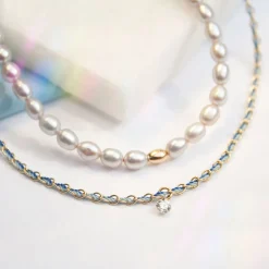 Auric - 18Ct Gold, 'Nurture' Blue & Turquoise Woven Chain Diamond Bracelet^The Alkemistry New