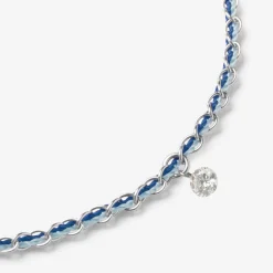 Auric - 18Ct Gold, 'Nurture' Blue & Turquoise Woven Chain Diamond Bracelet^The Alkemistry Hot