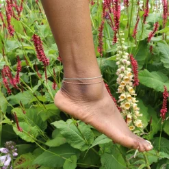 Auric - 18Ct Gold, 'Nurture' Blue & Turquoise Woven Chain Anklet^The Alkemistry Cheap