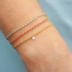 Auric - 18Ct Gold, 'Peace' Turquoise Woven Chain Bracelet^The Alkemistry Discount