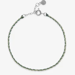 Auric - 18Ct Gold, 'Prosperity' Green & Jade Woven Chain Bracelet^The Alkemistry Hot
