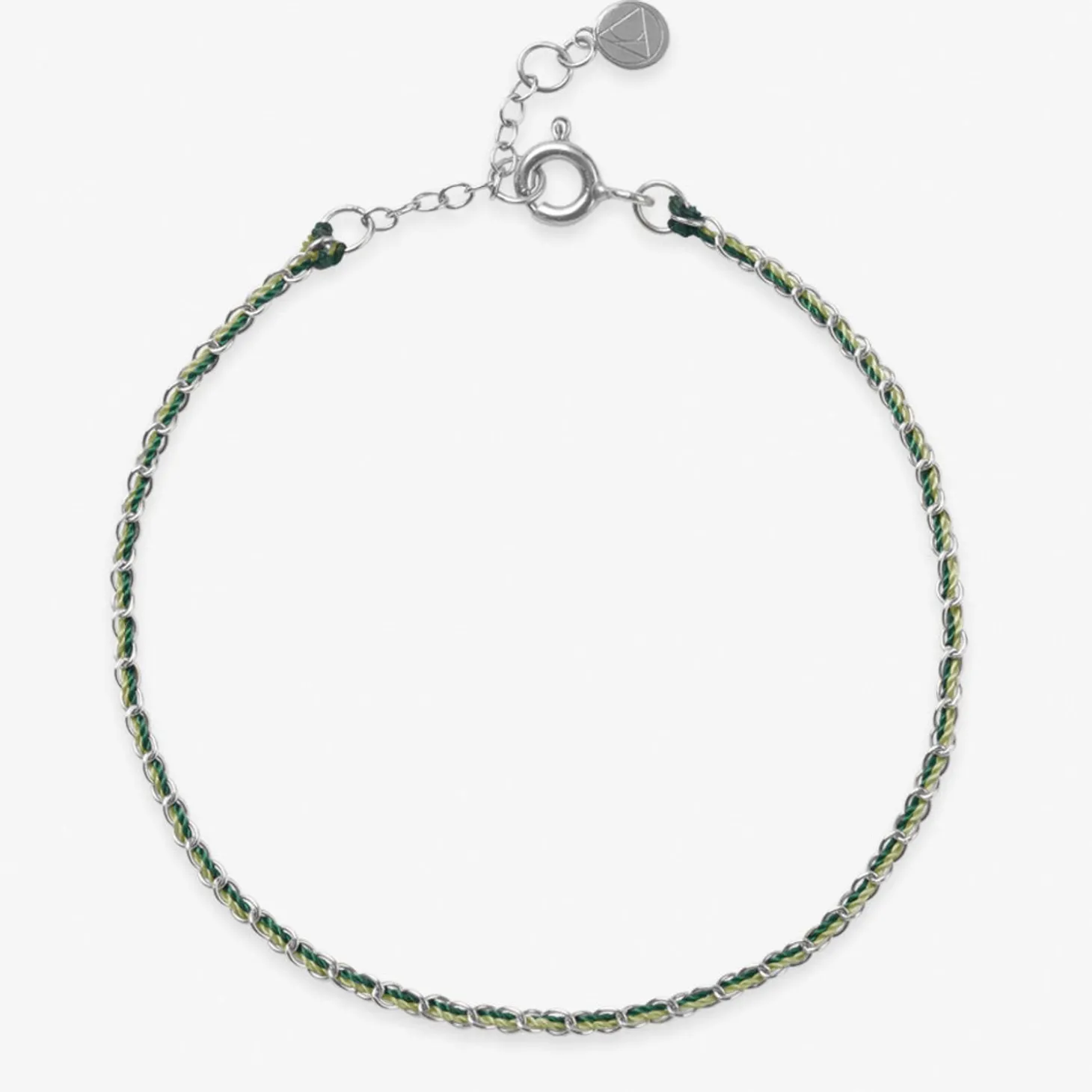 Auric - 18Ct Gold, 'Prosperity' Green & Jade Woven Chain Bracelet^The Alkemistry Hot