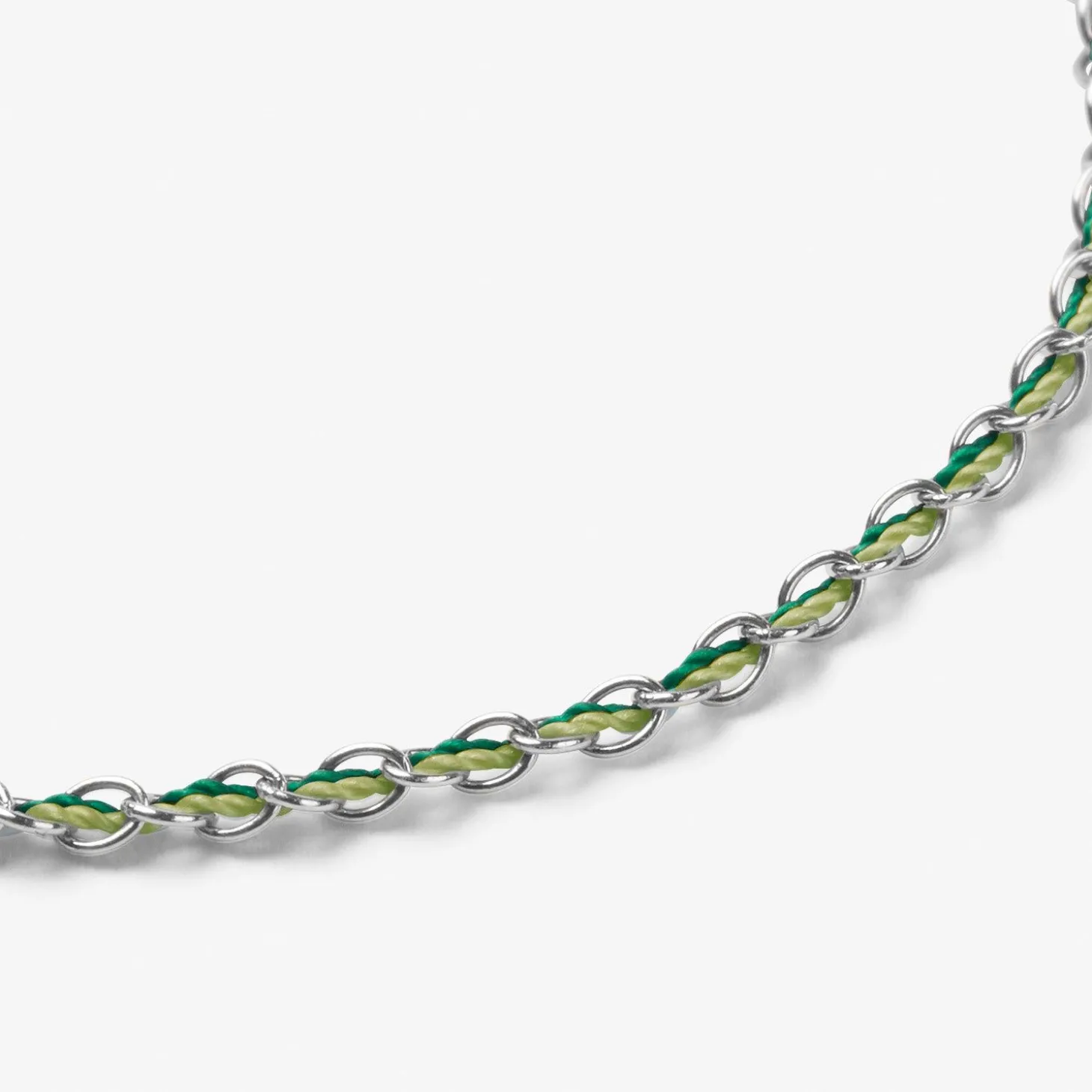 Auric - 18Ct Gold, 'Prosperity' Green & Jade Woven Chain Bracelet^The Alkemistry Hot