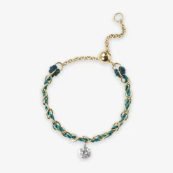 Auric - 18Ct Gold, 'Wisdom' Green Woven Chain Diamond Ring^The Alkemistry Best Sale