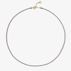 Auric - 18Ct Gold, 'Wisdom' Purple & Lilac Woven Chain Necklace^The Alkemistry Best Sale