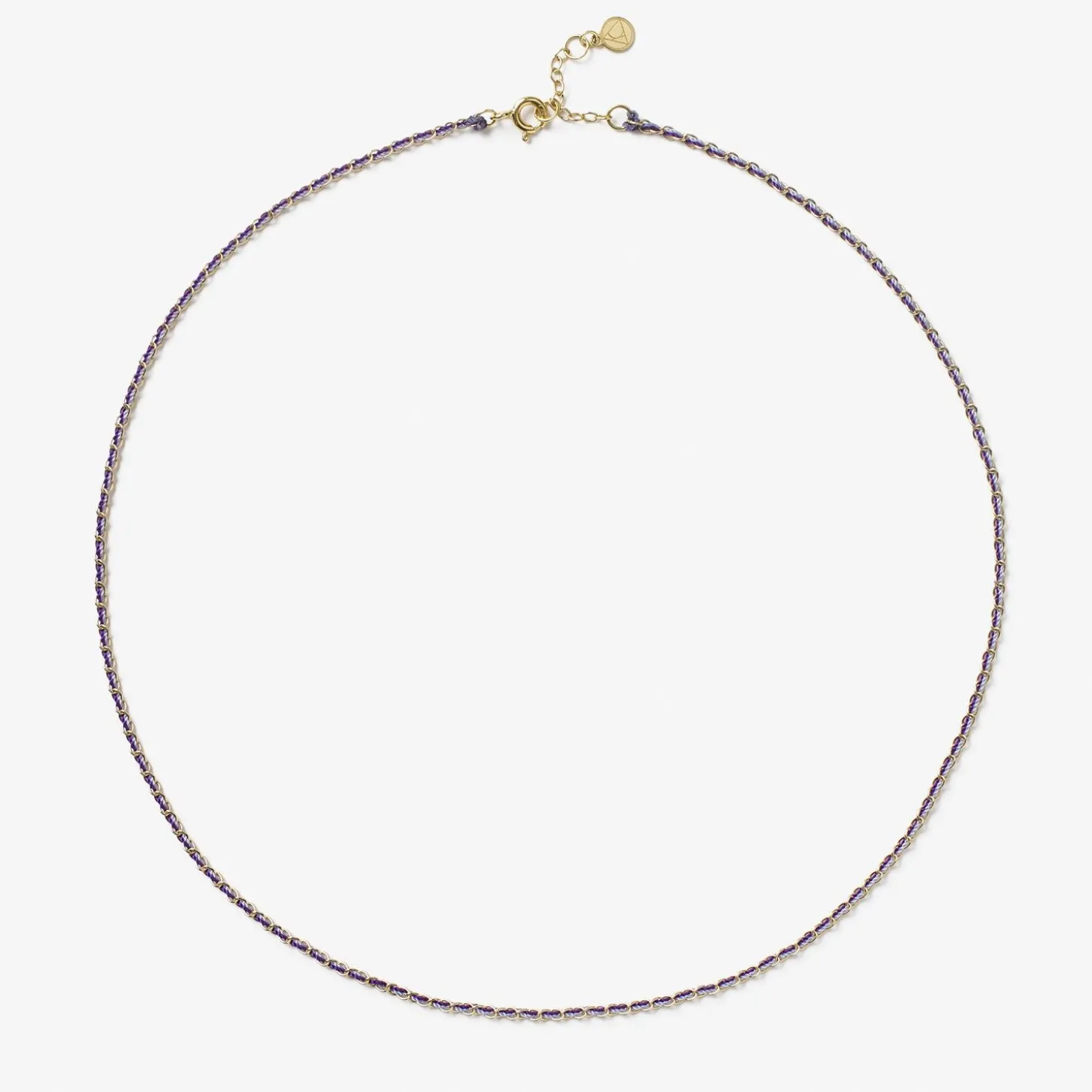 Auric - 18Ct Gold, 'Wisdom' Purple & Lilac Woven Chain Necklace^The Alkemistry Best Sale