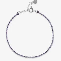 Auric - 18Ct Gold, 'Wisdom' Purple & Lilac Woven Chain Bracelet^The Alkemistry Cheap