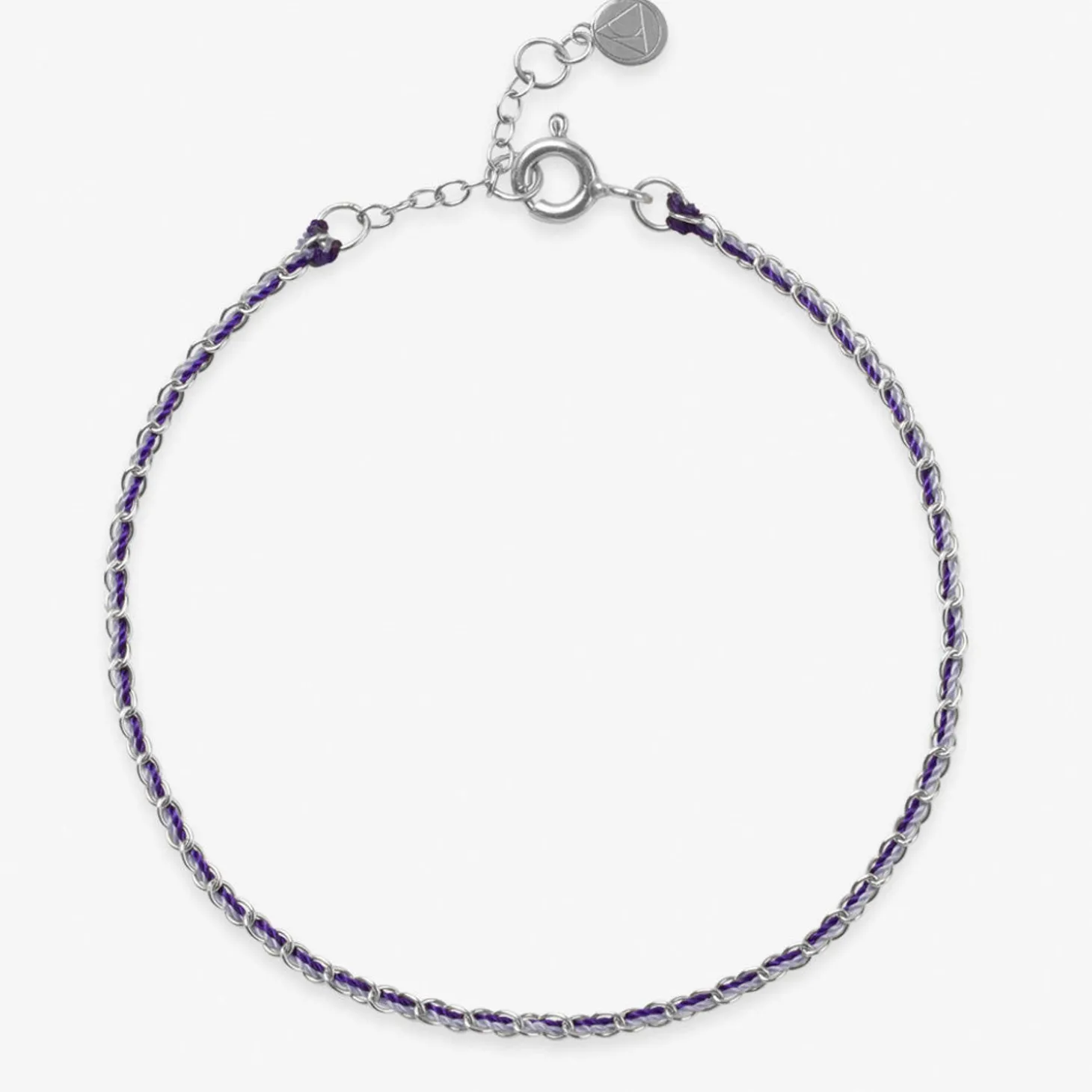 Auric - 18Ct Gold, 'Wisdom' Purple & Lilac Woven Chain Bracelet^The Alkemistry Cheap