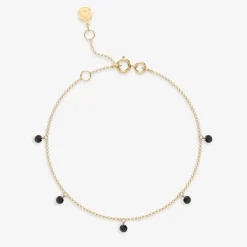 Black Magic - 18Ct Gold, 5 Drilled Black Diamond Bracelet^The Alkemistry Discount