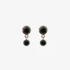 Black Magic - 18Ct Gold, Double Black Diamond Drop Earrings (Pair)^The Alkemistry Cheap