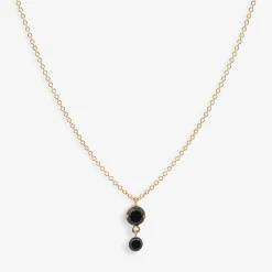 Black Magic- 18Ct Gold, Double Black Diamond Necklace^The Alkemistry Online