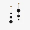 Boba - 18Ct Gold, Black Onyx Bead Bubble Drop Earring (Pair)^The Alkemistry Shop