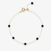 Boba - 18Ct Gold, Black Onyx Bead And Chain Bracelet^The Alkemistry Shop