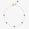 Boba - 18Ct Gold, Black Onyx Bead And Chain Anklet^The Alkemistry Best