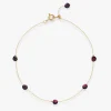 Boba - 18Ct Gold, Garnet Bead And Chain Anklet^The Alkemistry Outlet