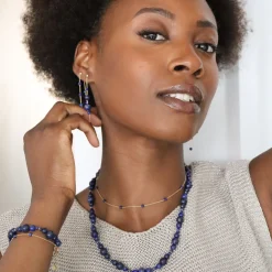 Boba - 18Ct Gold, Lapis Bead Bubble Necklace^The Alkemistry Cheap