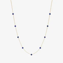 Boba - 18Ct Gold, Lapis Bead And Chain Necklace^The Alkemistry Best Sale