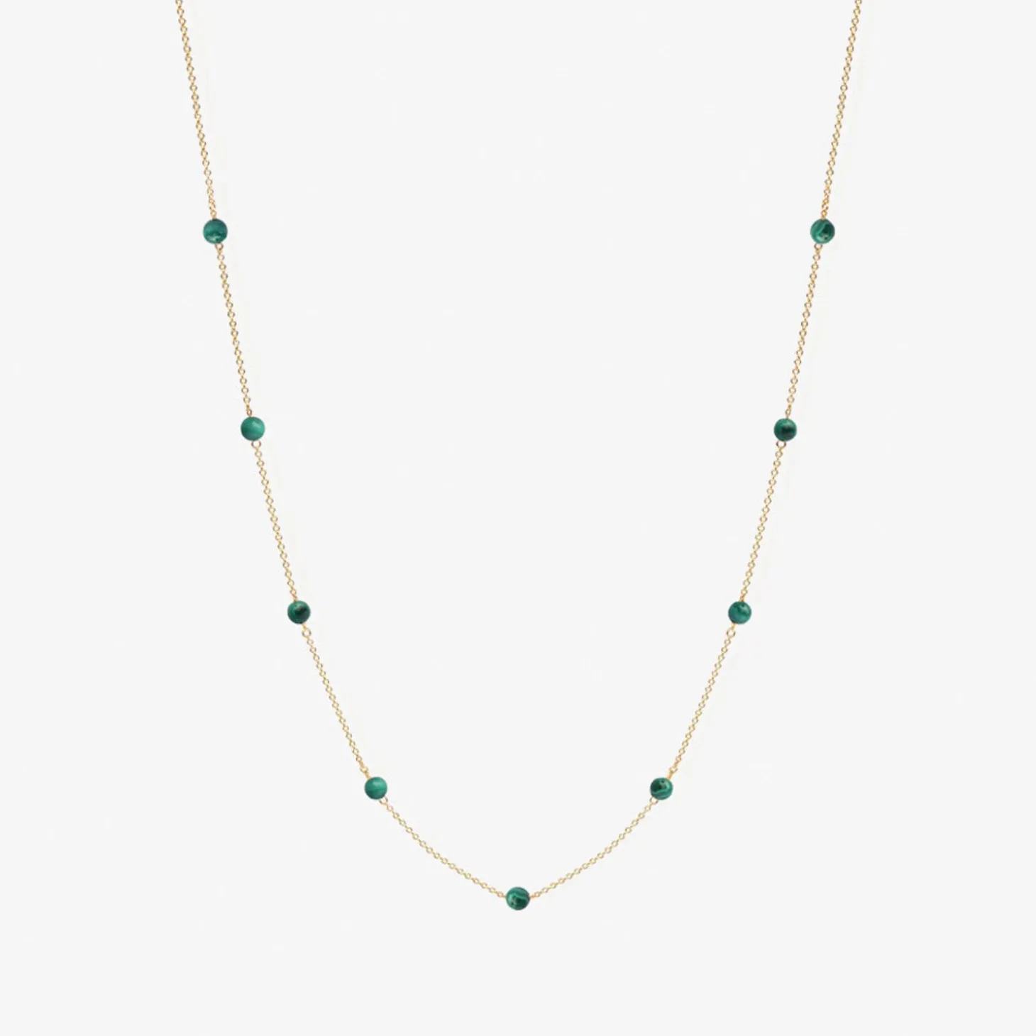 Boba - 18Ct Gold, Malachite Bead And Chain Necklace^The Alkemistry Cheap