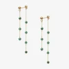 Boba - 18Ct Gold, Malachite Bead And Chain Double Earring (Pair)^The Alkemistry Discount