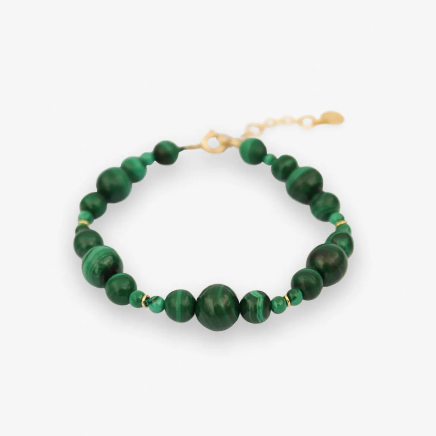 Boba - 18Ct Gold, Malachite Bead Bubble Bracelet^The Alkemistry Flash Sale