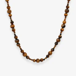 Boba - 18Ct Gold, Tiger Eye Bead Bubble Necklace^The Alkemistry Cheap